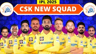 IPL 2025  Chennai Super Kings Team New Squad  CSK Full Squad 2025  CSK Team 2025 Players List [upl. by Carita770]