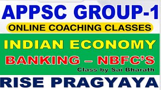 APPSC GROUP 1 INDIAN ECONOMY  BANKING  NBFC CLASS [upl. by Cahan]