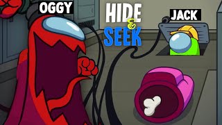 Among Us NEW Hide and Seek With Oggy And Friends FUNNIEST VIDEOS [upl. by Eiznekcam]