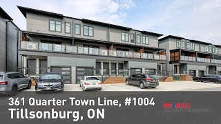 361 Quarter Town Line Unit 1004 Tillsonburg  Lisa Stockmans [upl. by Goodrich543]