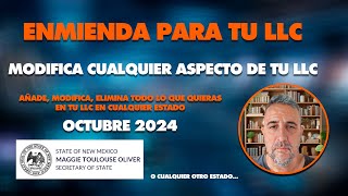 Cómo cambiar la DIRECCIÓN de mi LLC en los Estados Unidos TUTORIAL FÁCIL para hacer enmiendas [upl. by Darnall762]