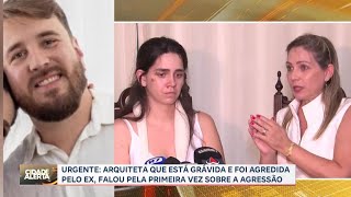 Mulher grávida esfaqueada pelo ex recebe alta e fala sobre horror que viveu em Franca [upl. by Ahsekam]