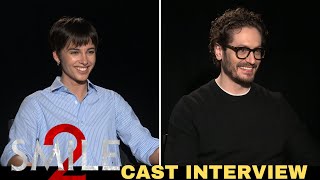 Smile 2 Cast Interview Naomi Scott and Parker Finn [upl. by Aisekal584]