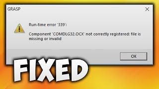 Run time error 339 quot How to fix COMDLG32ocx missing windows 108187 [upl. by Christophe397]