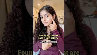 Foundations that are acne safe amp Non acne safe acnesafemakeup acneproneskin [upl. by Assiram394]