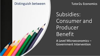 Subsidies Consumer and Producer Benefit [upl. by Terra129]