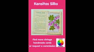 Kensitas Silks vintage unique handmade greetings cards by Y Marrs Colourist [upl. by Onateag264]