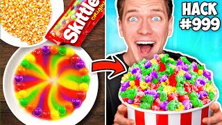 TRYING 1000 FOOD HACKS IN 24 HOURS Breaking Rules amp Testing Banned Products vs Epic Public Dares [upl. by Lucine]