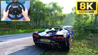 8K MAXIMUM Settings Steering wheel Gameplay in Forza Horizon 5  Nvidia GeForce RTX 4090 24GB [upl. by Henden206]