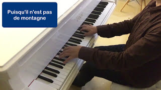 JeanJacques Goldman  Puisque tu pars avec paroles  Piano [upl. by Nylemaj185]