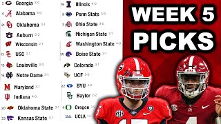 Crazy Predictions For Week 5 Of College Football [upl. by Dine]