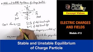 Class 12 Physics  Electrostatics  13 Stable and Unstable Equilibrium of Charge Particle [upl. by Gnod756]