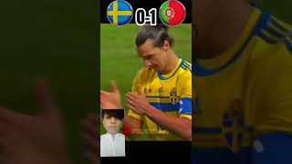 Sweden vs Portugal 23 World Cup ronaldo vs ibrahimovic cr7 hattrick 🔥💪 football shorts [upl. by Yentruok]