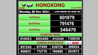 Hongkong Live draw result 04112024  Live Draw HK [upl. by Akenahs430]