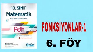 FONKSİYONLAR1 KONU ANLATIMI EĞİTİM VADİSİ 10 SINIF PDF FÖY 6 [upl. by Yelsgnik]