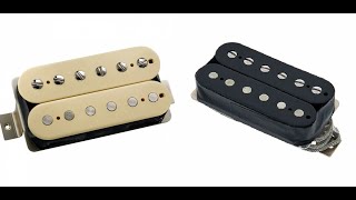 Dimarzio 59 PAF vs Gibson Burstbucker 2 Bridge Pickups Modern Wiring [upl. by Ybba]