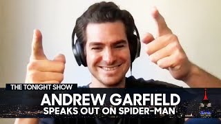 Andrew Garfield Speaks Out on SpiderMan No Way Home Rumors  The Tonight Show [upl. by Yebot]