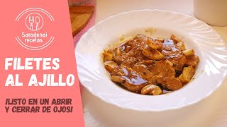 ⭐LOMO DE CERDO AL AJILLO FILETES DE CARNE DE CERDO EN SALSA DE AJO RECETAS CON LOMO 2022 ✅ [upl. by Goldfinch]