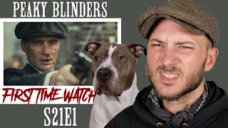 PEAKY BLINDERS S1 E1 FIRST TIME WATCHING REACTION WITH MY DOG [upl. by Yeca304]