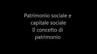 patrimonio sociale e capitale sociale [upl. by Yursa]