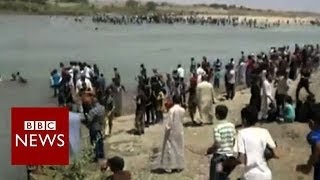 Iraqis attempt river crossing as militants take Mosul  BBC News [upl. by Johnsson]