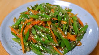 The steamed green beans are really delicious and refreshing  Delicious food [upl. by Innavoj]