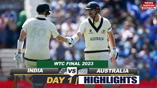 WTC Final 2023 Highlights Day 1  India vs Australia Highlights  IND vs AUS Day 1 Highlights Day 1 [upl. by Ardnos]