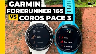 Garmin Forerunner 165 vs Coros Pace 3 Best value running watches compared [upl. by Nodle49]