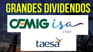 CEMIG CMIG4 DIVIDENDOS TRPL4 CHEGANDO TAESA TAEE11 investir dividendos rendaextra cmig4 taee11 [upl. by Juetta]