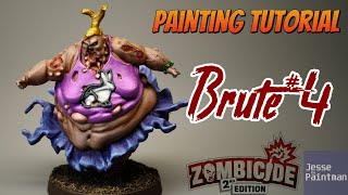 How to paint Brute4 from Zombicide 2nd Edition  Miniature Painting Guide E33 [upl. by Fowle433]