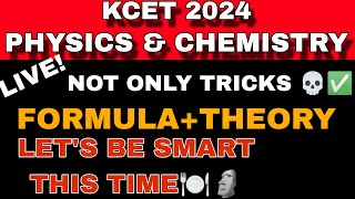 KCET 2024 CHEMISTRY amp PHYSICS TRICKSLETS PLAY SAFE THIS TIME [upl. by Tiffie]