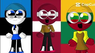 Baltic States countryhumans animation baltics fypシ゚viral [upl. by Idram]