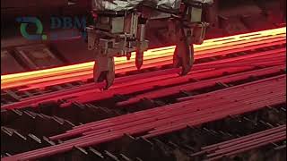 Online operation of steel bar sampling and inspection robot system metallurgy hotrolling rebar [upl. by Vinita555]