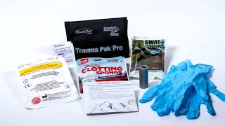 Trauma Pak With QuikClot Gauze amp Trauma Pak Pro  Adventure Medical Kits [upl. by Mayhs]