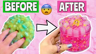 FIXING MY OLDEST 3 YEAR OLD SLIMES 😱🤢 DIY Slime Makeover Challenge  How to Make Slime Satisfying [upl. by Cox]