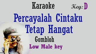 Percayalah Cintaku Tetap Hangat Karaoke Gombloh Nada rendah Pria Cowok Low Male Key D [upl. by Suoivatco875]