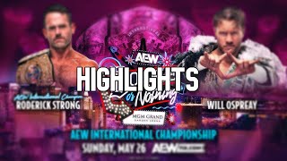 Roderick Strong vs Will Ospreay  Double or Nothing 2024  Highlights [upl. by Navoj653]