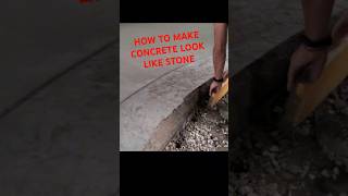 How to make Concrete look like stone concrete shorts [upl. by Siouxie]