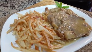 FILETES DE CERDO AL AJILLO con una salsa espectacular 😋 receta muy fácil y económica [upl. by Ludie]