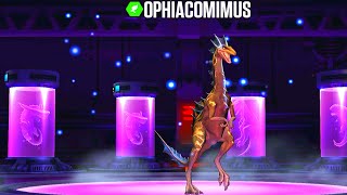 OPEN UNLOCK OPHIACOMIMUS VS PROTOSTEGA MAX X3 LEVEL 40  JURASSIC WORLD THE GAME [upl. by Yelsek]