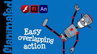 🦝 Easy Overlapping Action in Adobe Animate 🦝 Split Graphs [upl. by Lamhaj380]
