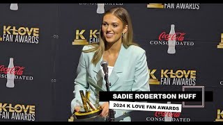 Sadie Robertson Huff Shares Her Experience Hosting K LOVE Fan Awards amp More [upl. by Collayer]