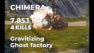 168th GUNNERS  CHIMERA  79 DMG  4 KILLS  GRAVITIZING  Ghost Factory  wotb wotblitz [upl. by Akemot]