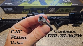 Crosman DPMS SBR R1 MPW  Official Custon CNC Prototype Piston Valve [upl. by Notsehc]