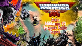 Warhammer 40k  Astra Militarum VS Tyranids Battle Report [upl. by Leahcym949]