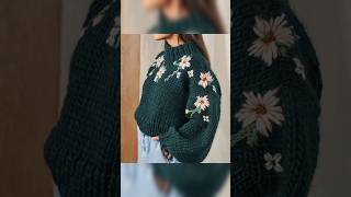 Handmade baggy style sweaterlatest winter designs sweater knittersviralvideo shorts [upl. by Llehcam]