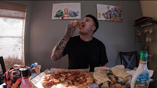 My First Big Meal After Not Eating For 6 days…PizzaHut And Burritos Mukbang [upl. by Eniahs]