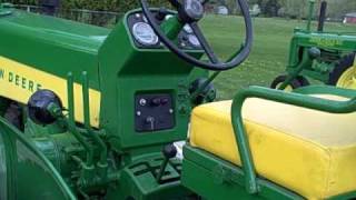 John Deere 730 Diesel Tractor Start Up pony engine [upl. by Ilke]