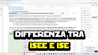 Differenza fra ISEE e ISE  Cosa controllare [upl. by Ssilem]