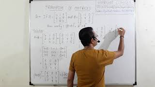 MATRICES Lect 7  Transpose of Matrix  Engineering Maths Easy EXPLANATION [upl. by Soirtemed807]